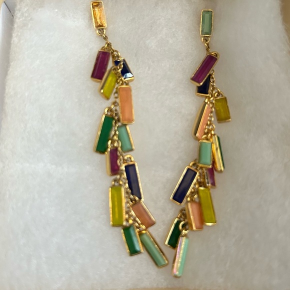 Kate Spade linear multicolored post earrings - Picture 2 of 4